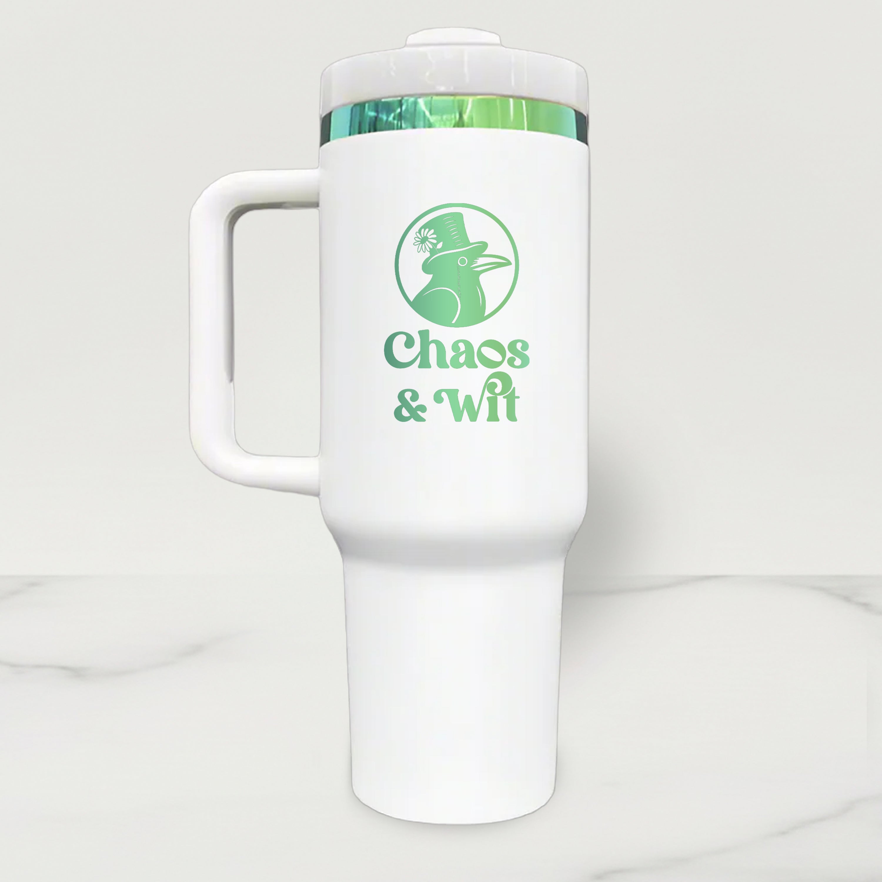 Blue-Green Plated Stainless Steel Tumbler - 40 oz