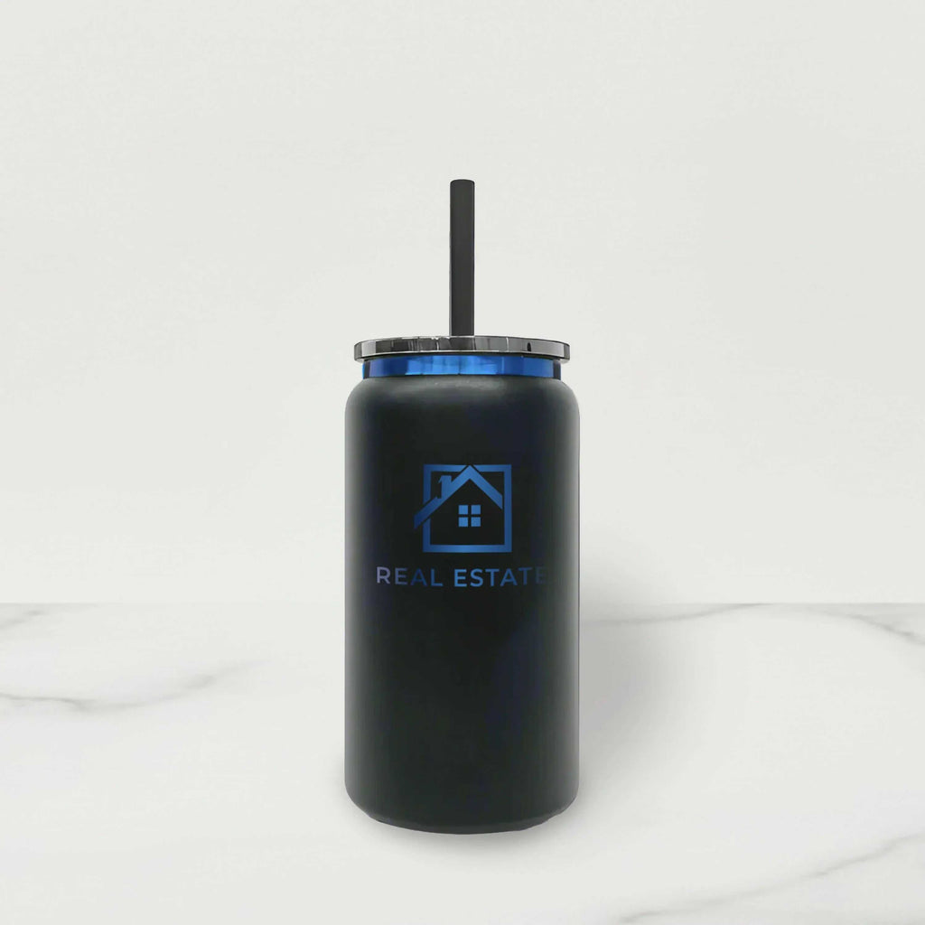 Blue Plated Stainless Steel Sipper Tumbler - 16 oz - You're Home Gifts