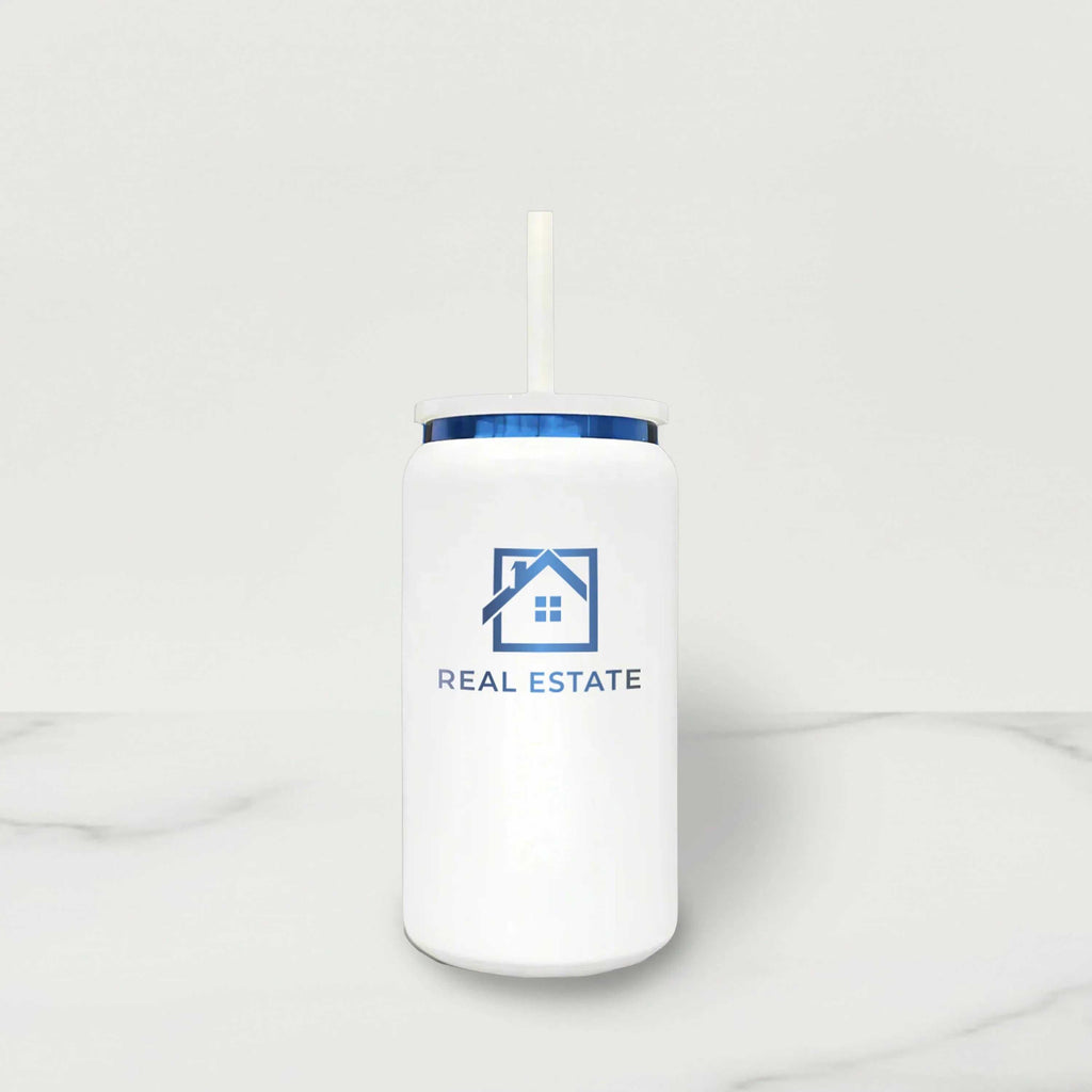 Blue Plated Stainless Steel Sipper Tumbler - 16 oz - You're Home Gifts