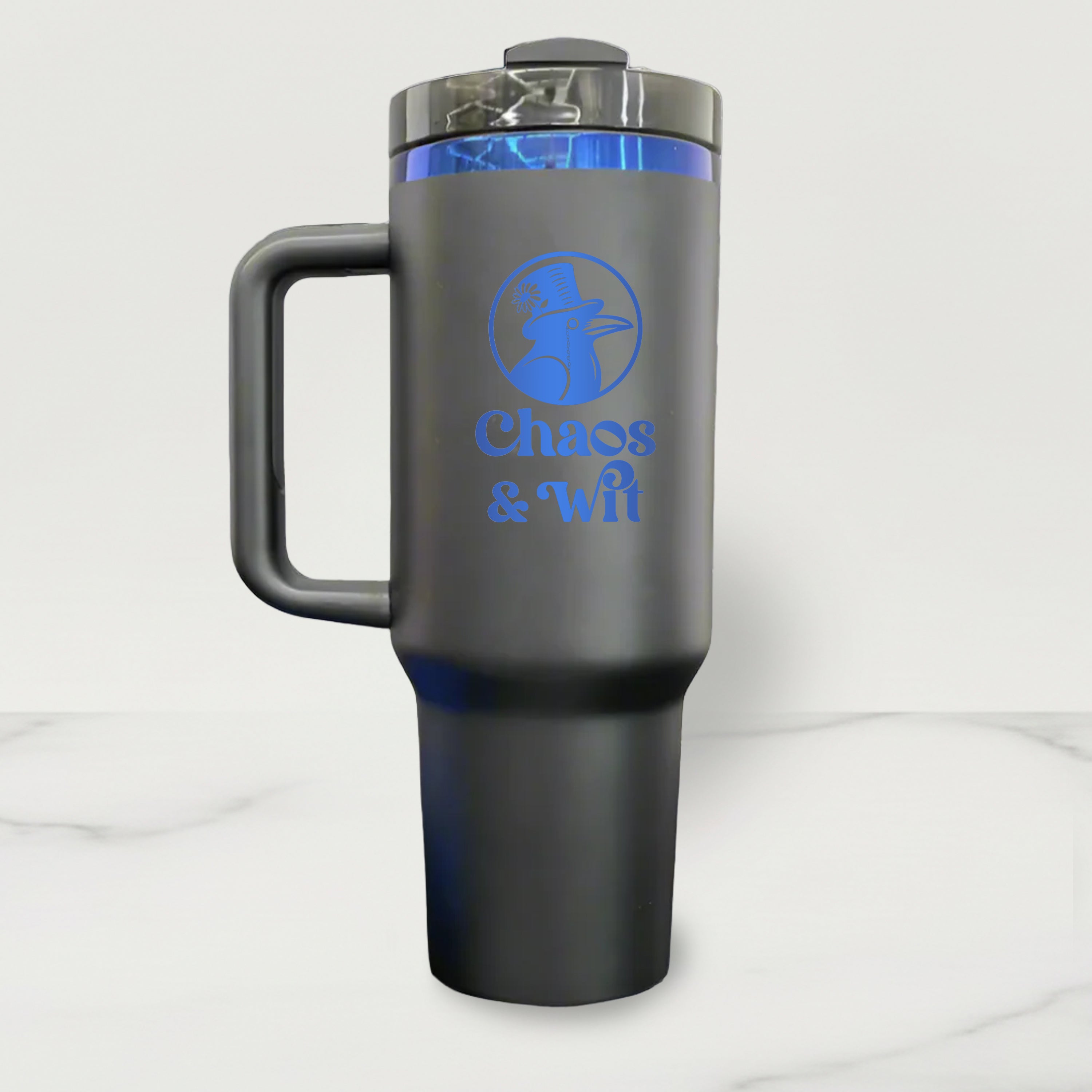 Blue Plated Stainless Steel Tumbler - 40 oz