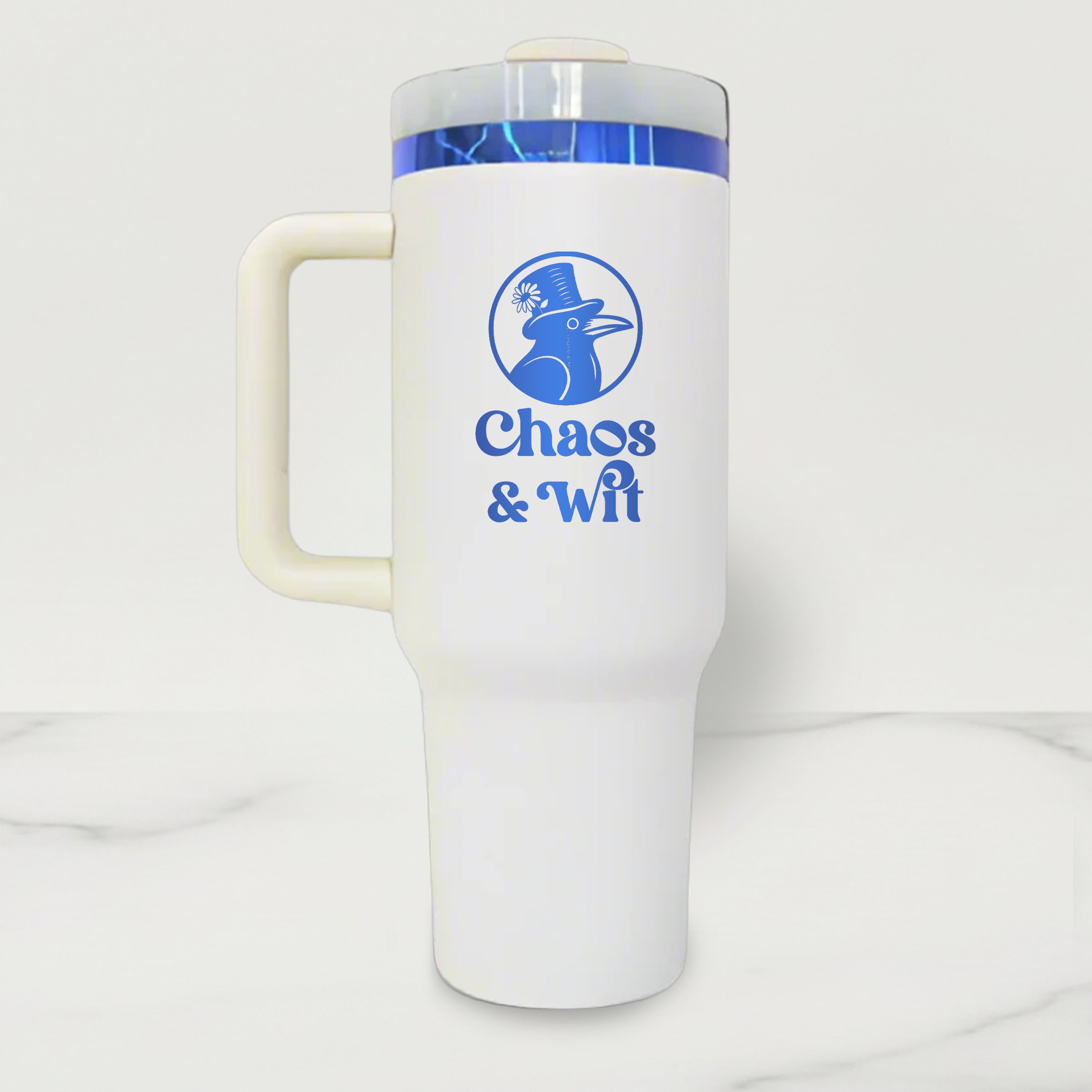 Blue Plated Stainless Steel Tumbler - 40 oz