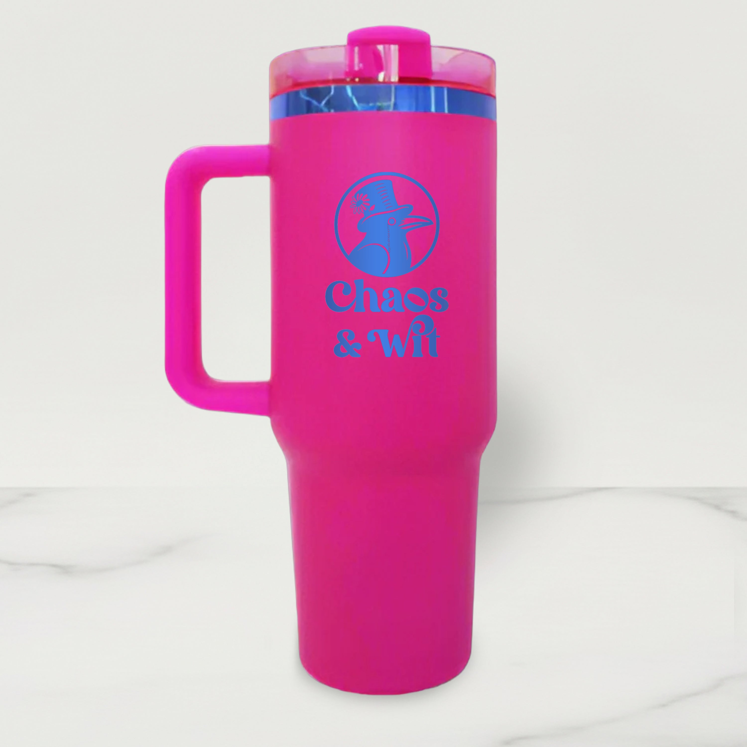 Blue Plated Stainless Steel Tumbler - 40 oz