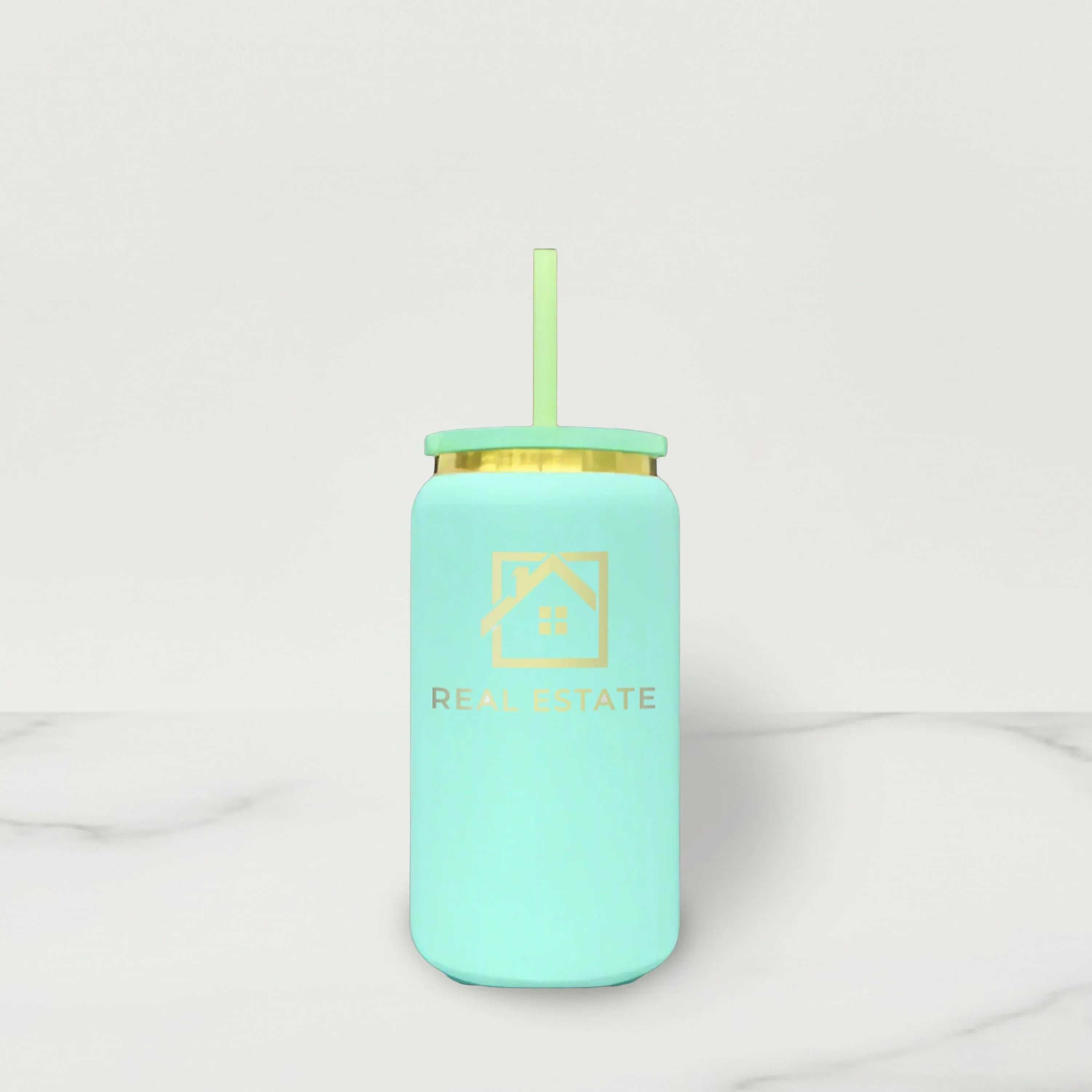 Gold Plated Stainless Steel Sipper Tumbler - 16 oz - You're Home Gifts