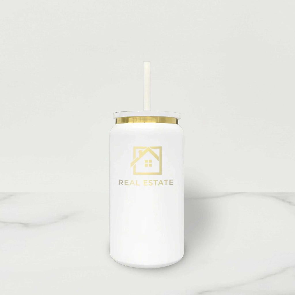 Gold Plated Stainless Steel Sipper Tumbler - 16 oz - You're Home Gifts