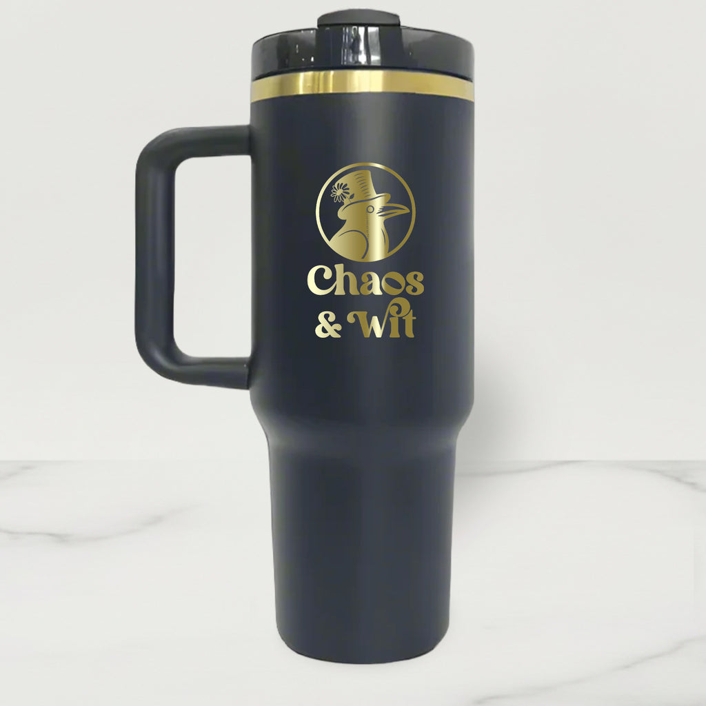 Gold Plated Stainless Steel Tumbler - 40 oz