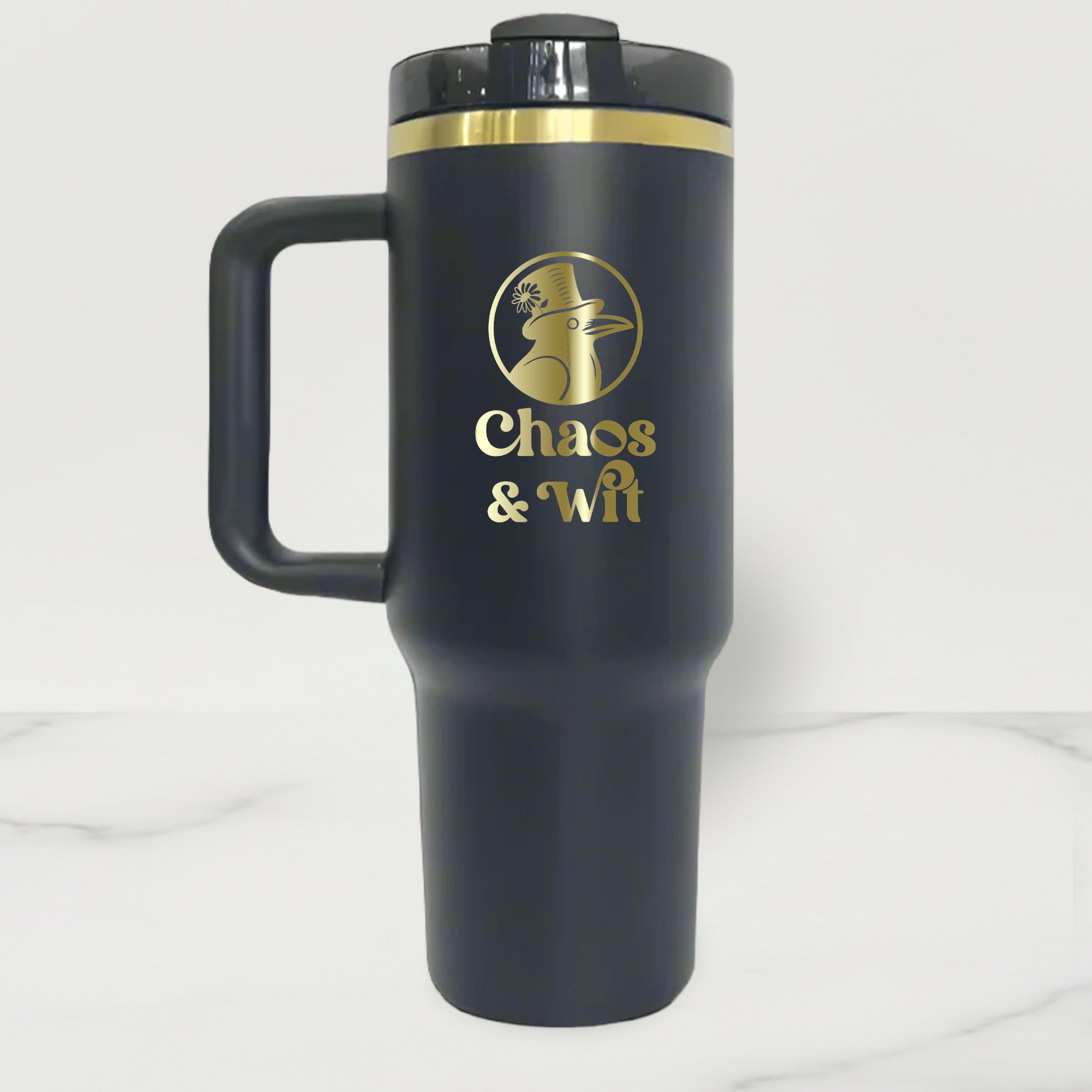 Gold Plated Stainless Steel Tumbler - 40 oz