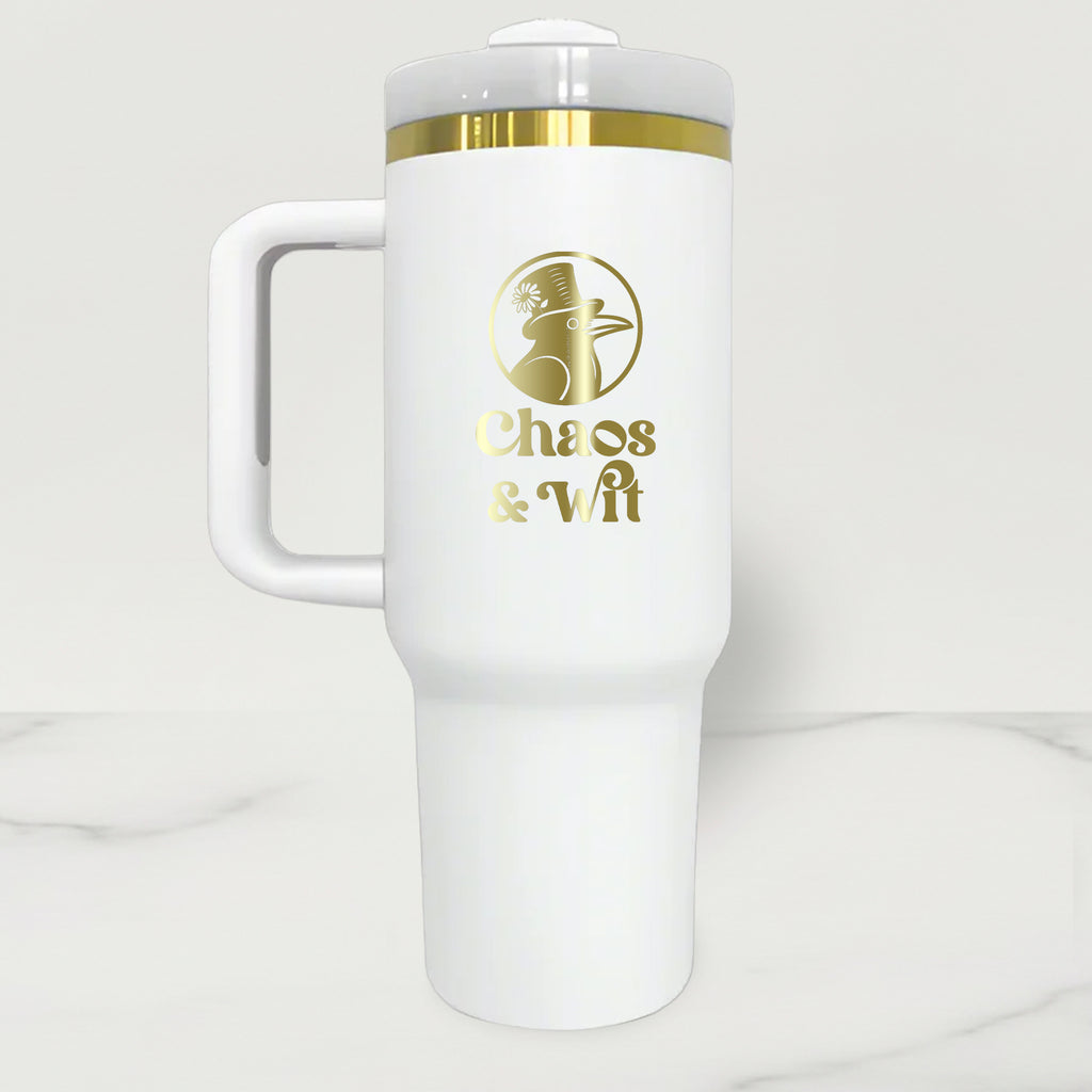 Gold Plated Stainless Steel Tumbler - 40 oz