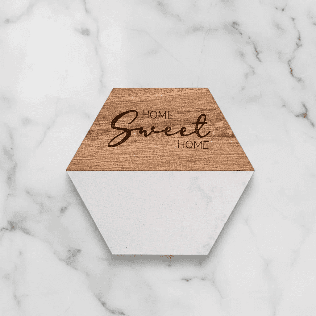 Marble & Acacia Coaster Set - You're Home Gifts