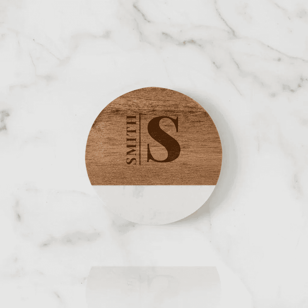 Marble & Acacia Coaster Set - You're Home Gifts