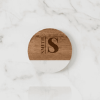 Marble & Acacia Coaster Set - You're Home Gifts
