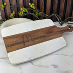 Personalized Marble & Acacia Cheeseboard - You're Home Gifts