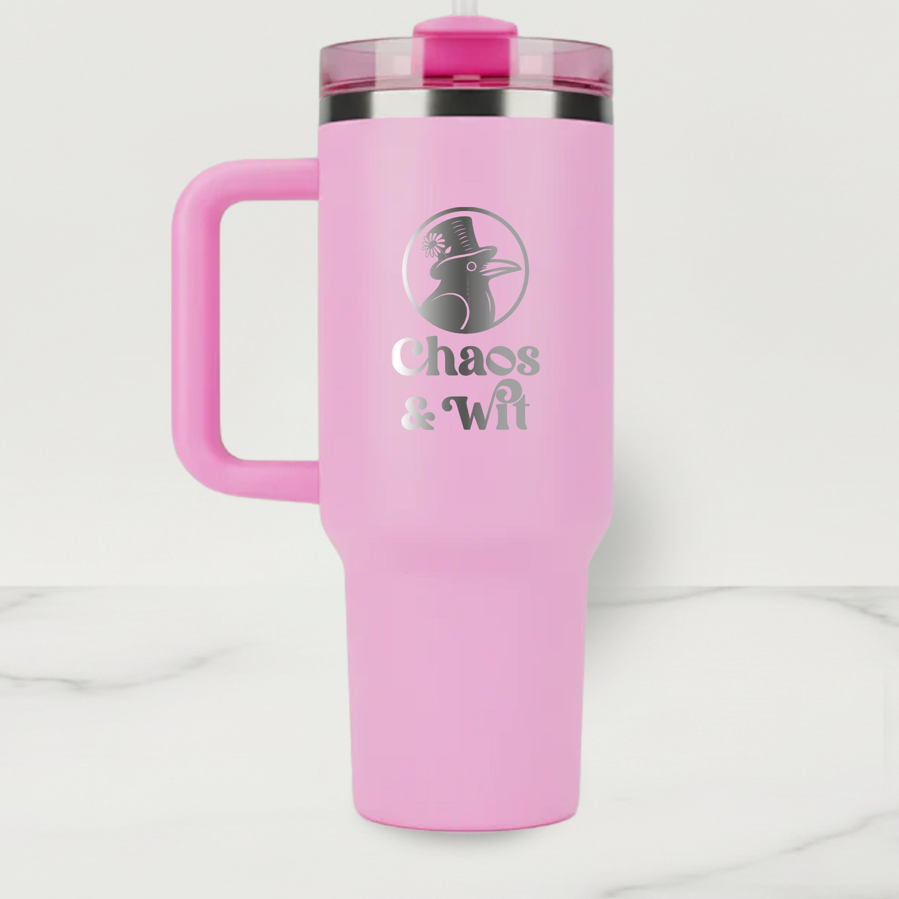 Mirror Plated Stainless Steel Tumbler - 40 oz