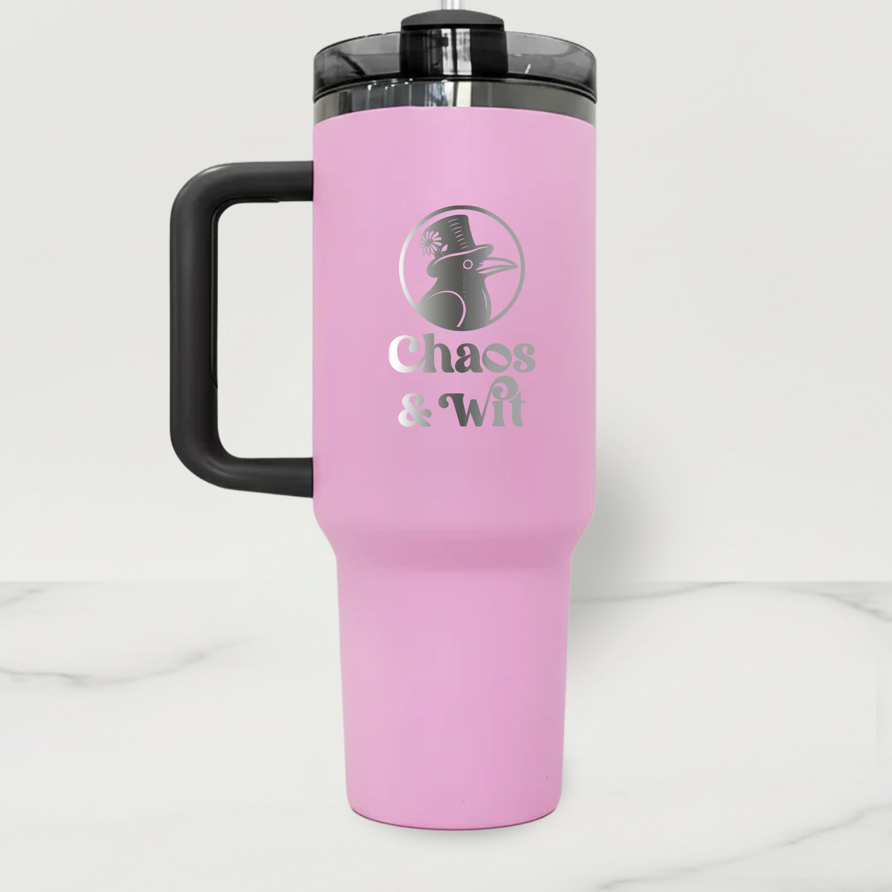 Mirror Plated Stainless Steel Tumbler - 40 oz