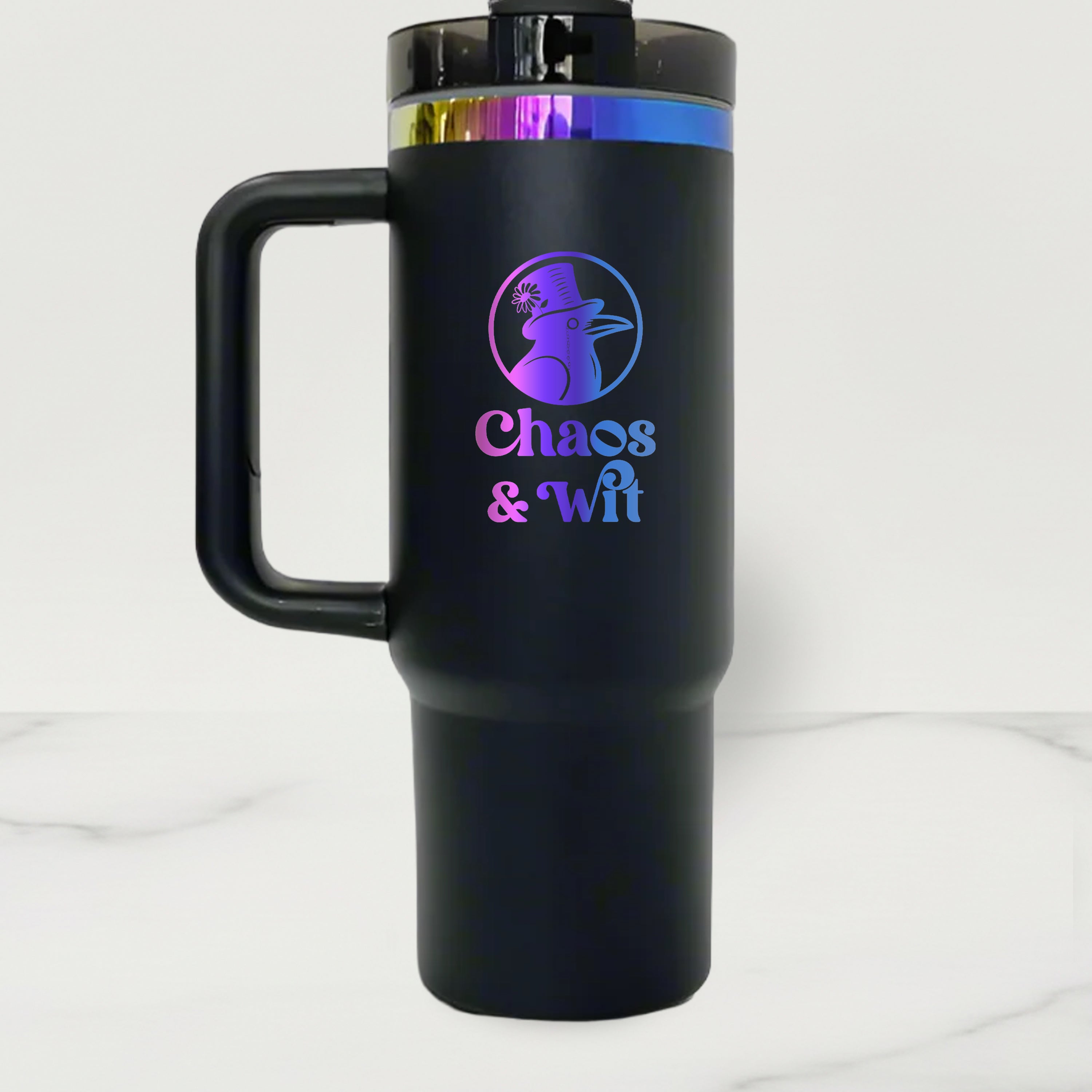 Rainbow Plated Stainless Steel Tumbler - 40 oz