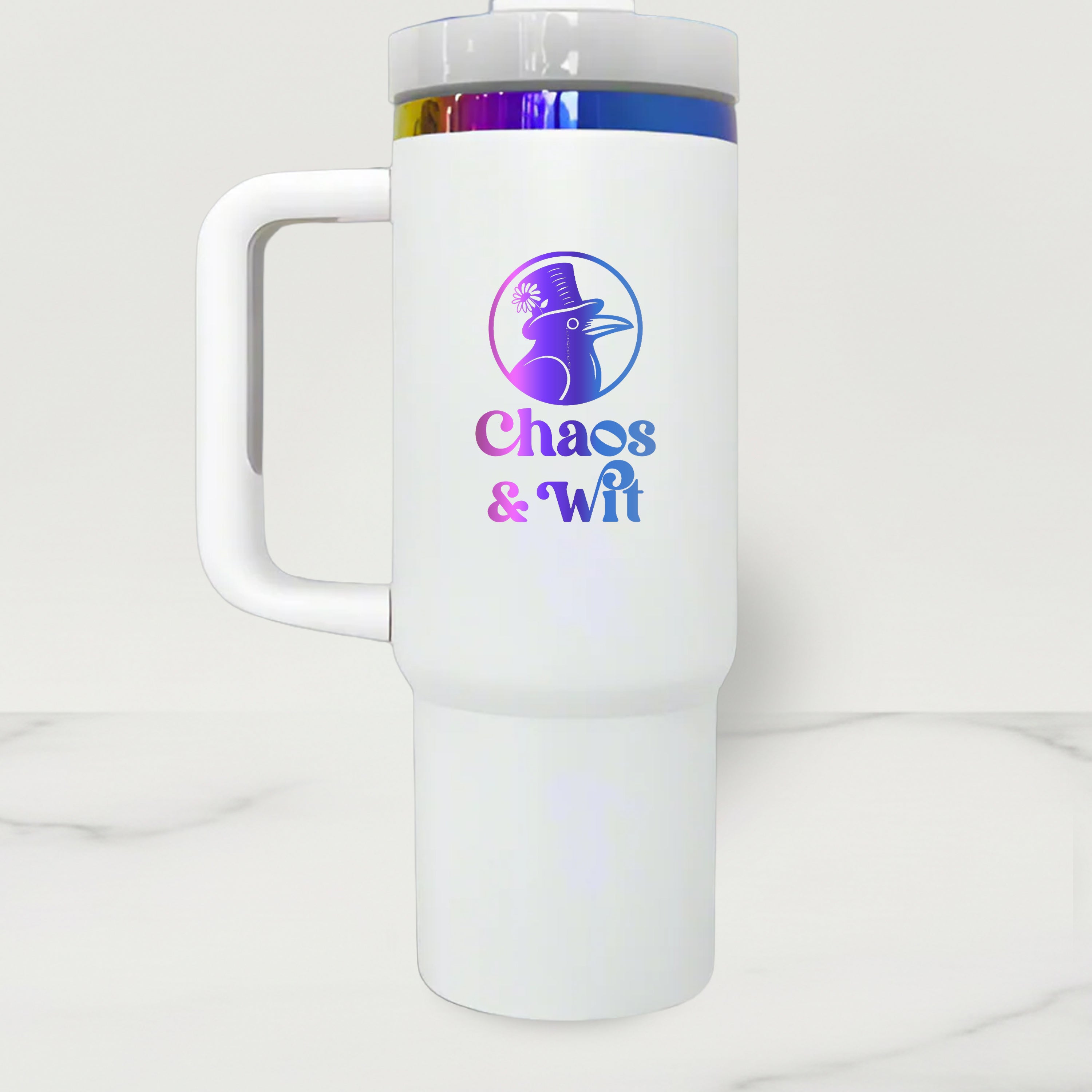 Rainbow Plated Stainless Steel Tumbler - 40 oz